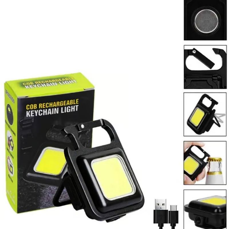 Mini Linterna Llavero Recargable Multifu