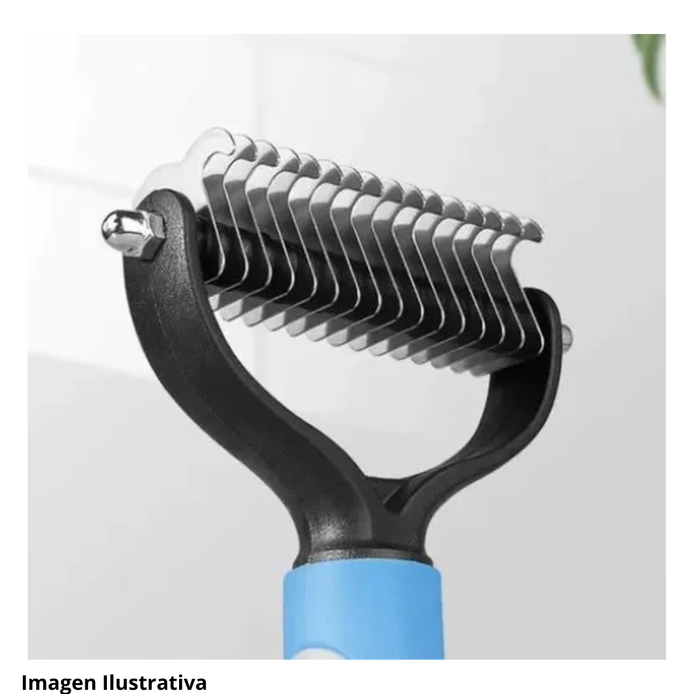 Peine Cepillo Azul Peinar Perros Cerdas