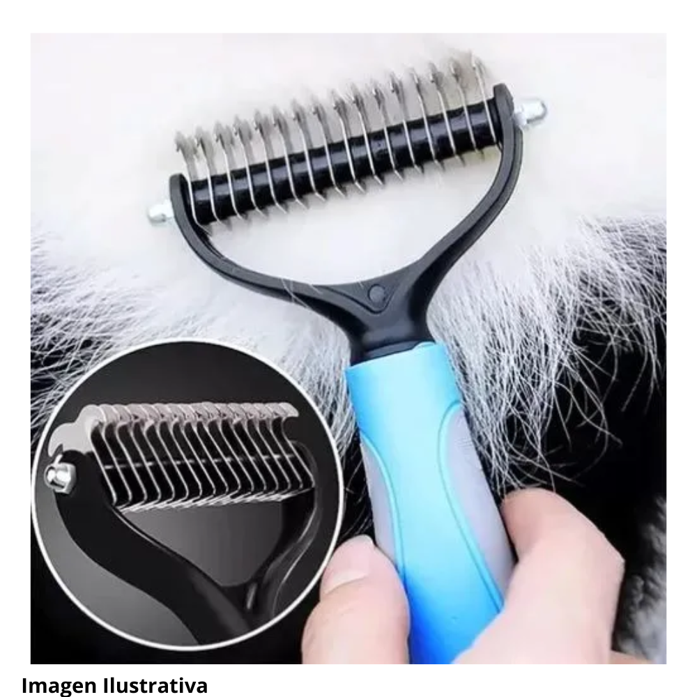 Peine Cepillo Azul Peinar Perros Cerdas